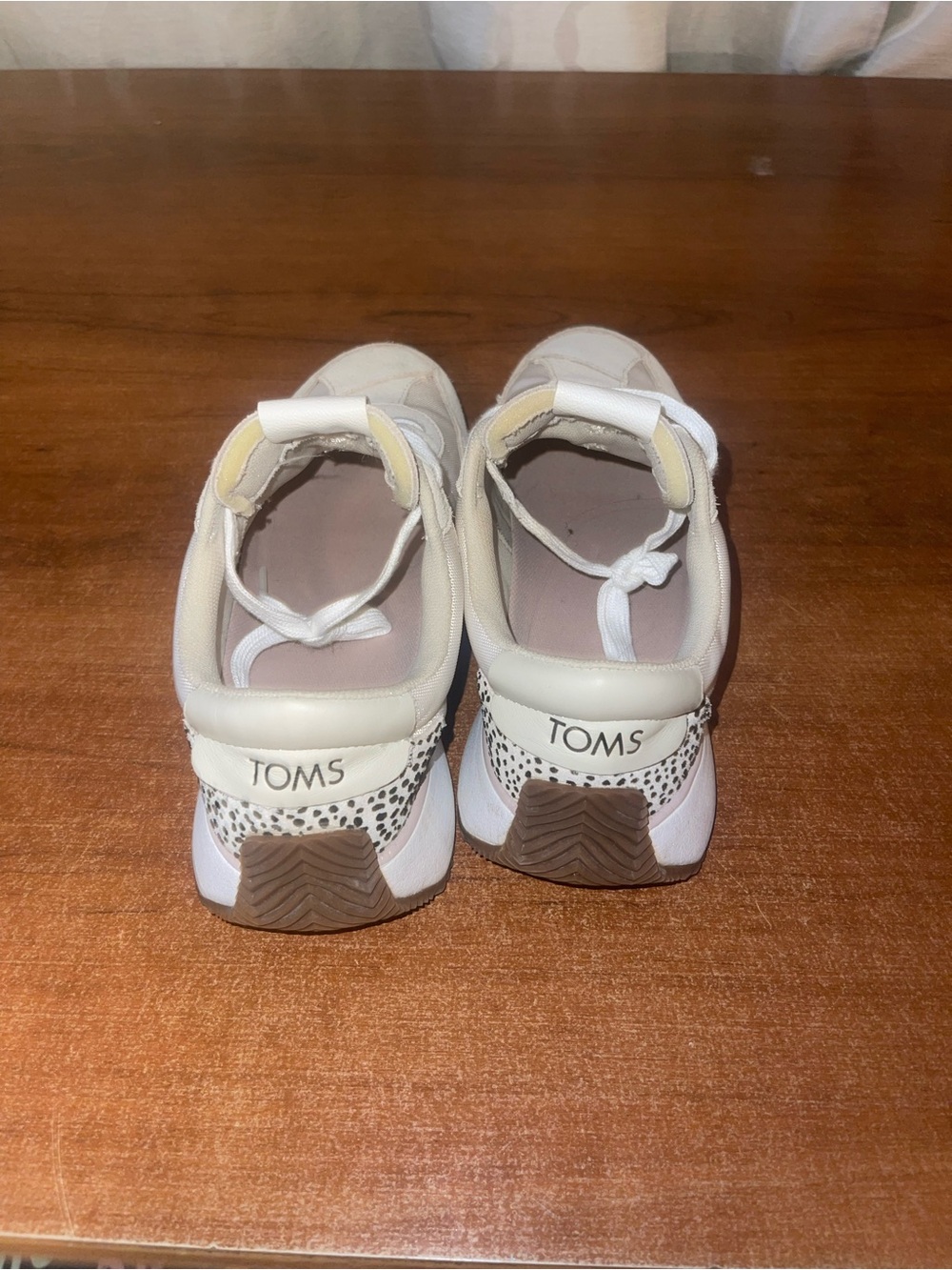 Toms Cream White and Brown Women's Sneakers